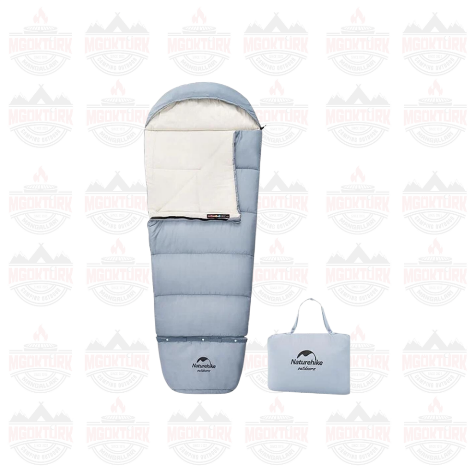Naturehike C300 UltraLight Pamuklu Uyku Tulumu -13°C (Çocuk) Mavi