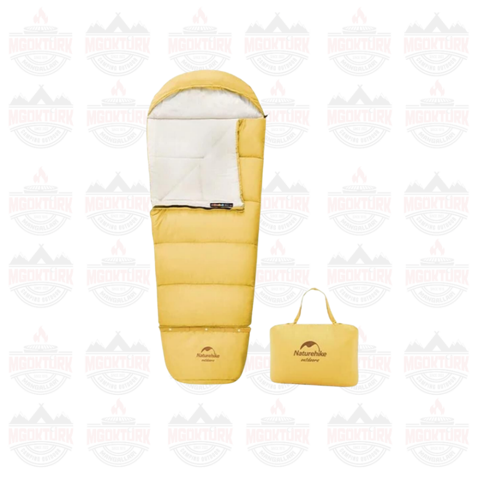 Naturehike C300 UltraLight Pamuklu Uyku Tulumu -13°C (Çocuk) Sarı