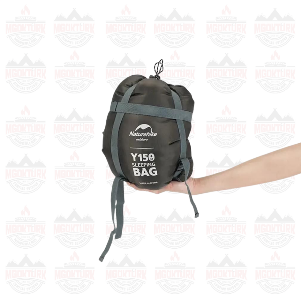 Naturehike Y150L Zarf Tarzı Kapüşonlu Pamuklu Uyku Tulumu -6°C Mavi