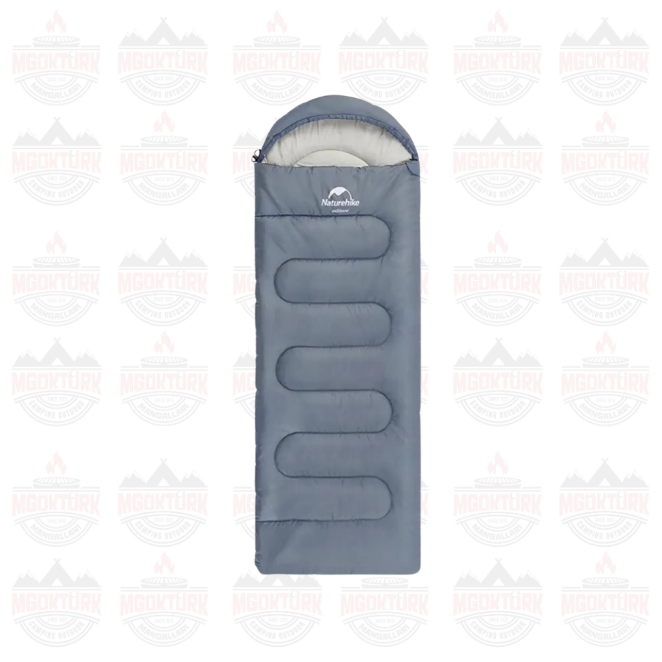 Naturehike Y150L Zarf Tarzı Kapüşonlu Pamuklu Uyku Tulumu -6°C Mavi