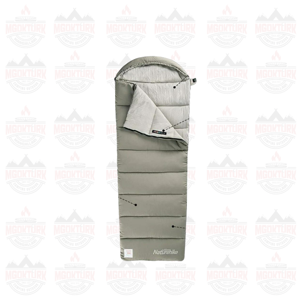 Naturehike M400 Pongee Pamuklu Uyku Tulumu -18°C Yeşil