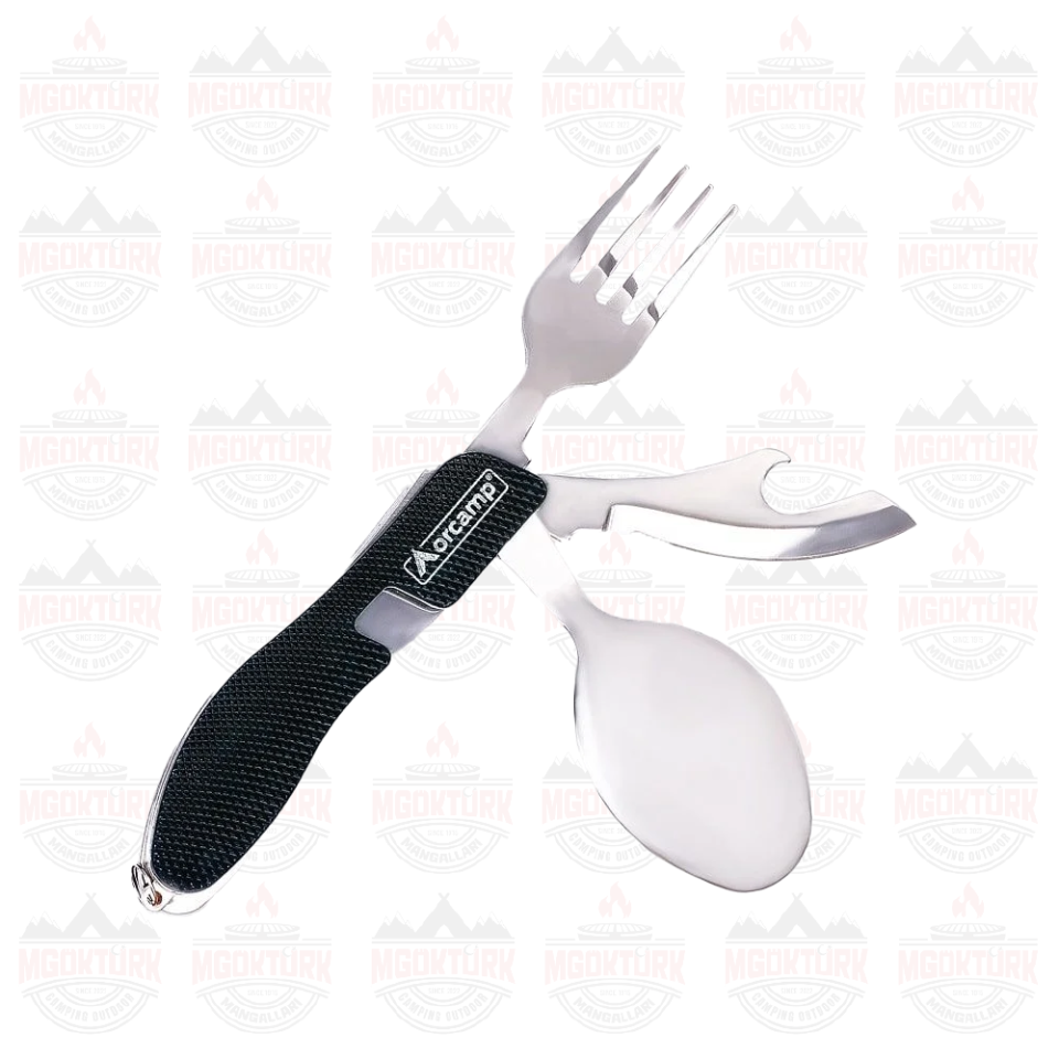 KAMP ÇATAL KAŞIK BIÇAK SETİ SİYAH