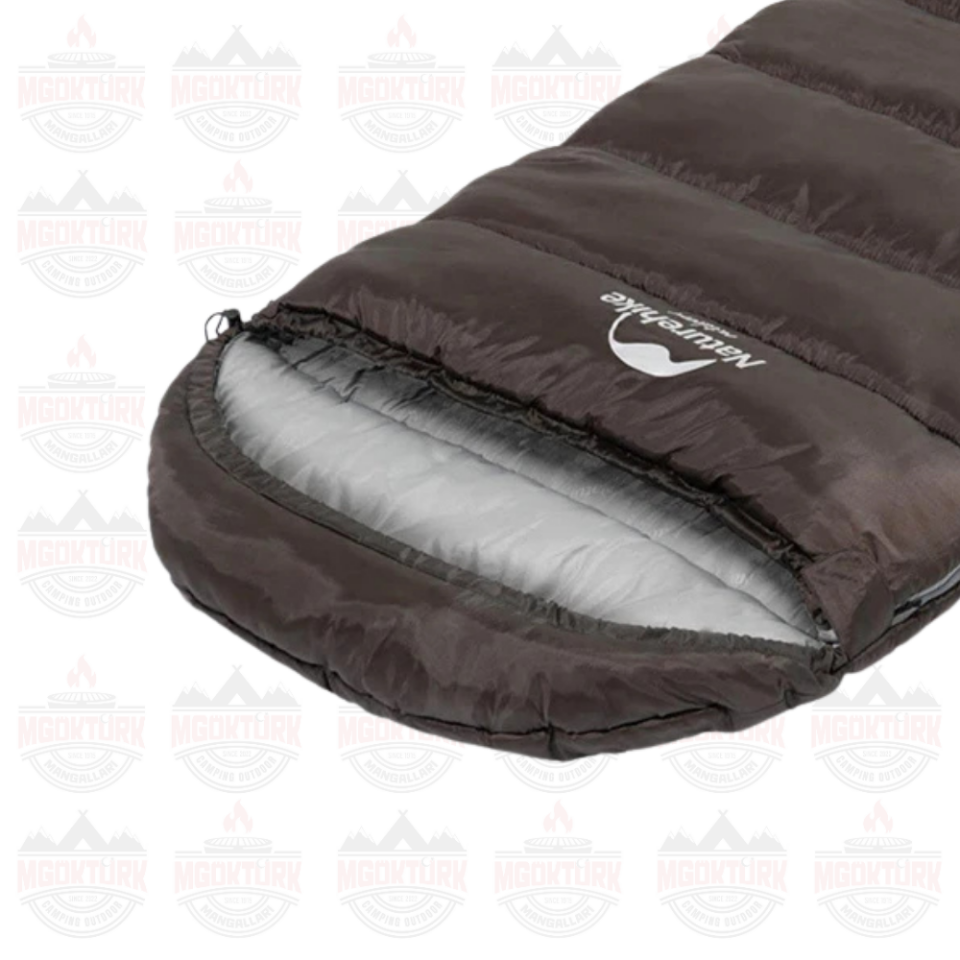 Naturehike U250 Zarf Tarzı Kapüşonlu Uyku Tulumu -10°C Kahverengi