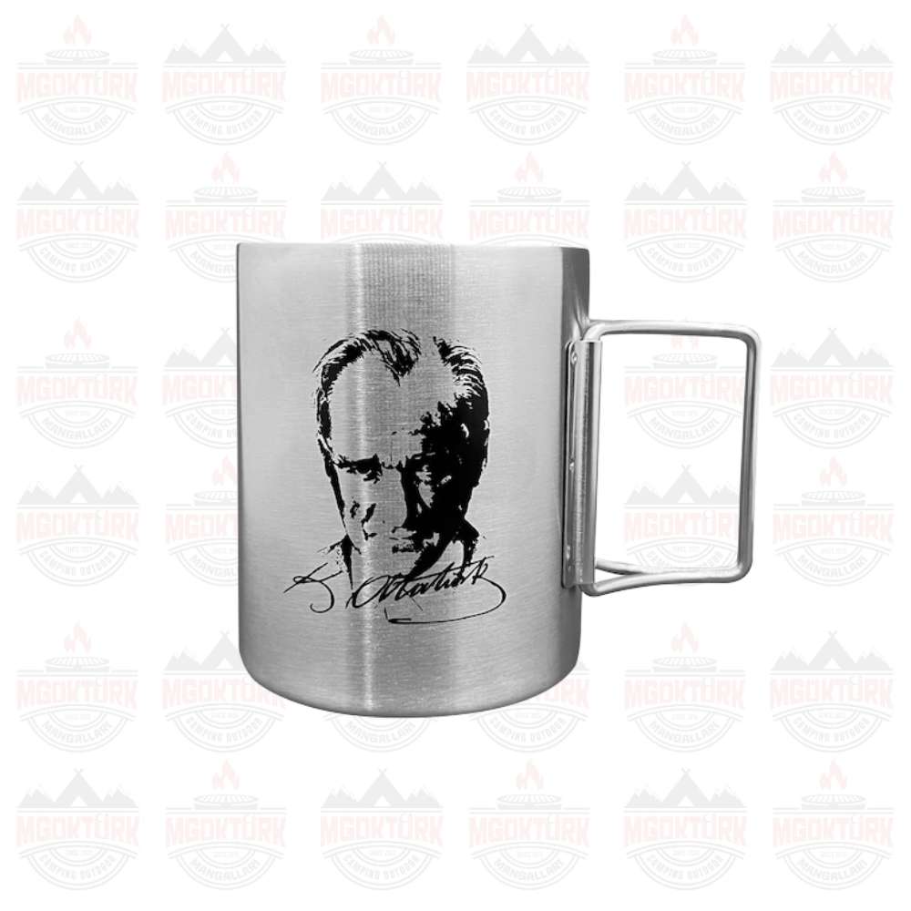 KATLANIR SAPLI ÇELİK KUPA 180 ML ATATÜRK