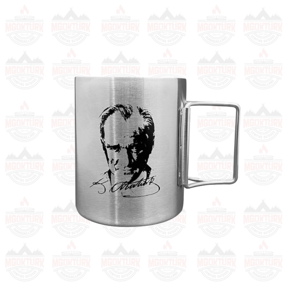 KATLANIR SAPLI ÇELİK KUPA 180 ML ATATÜRK