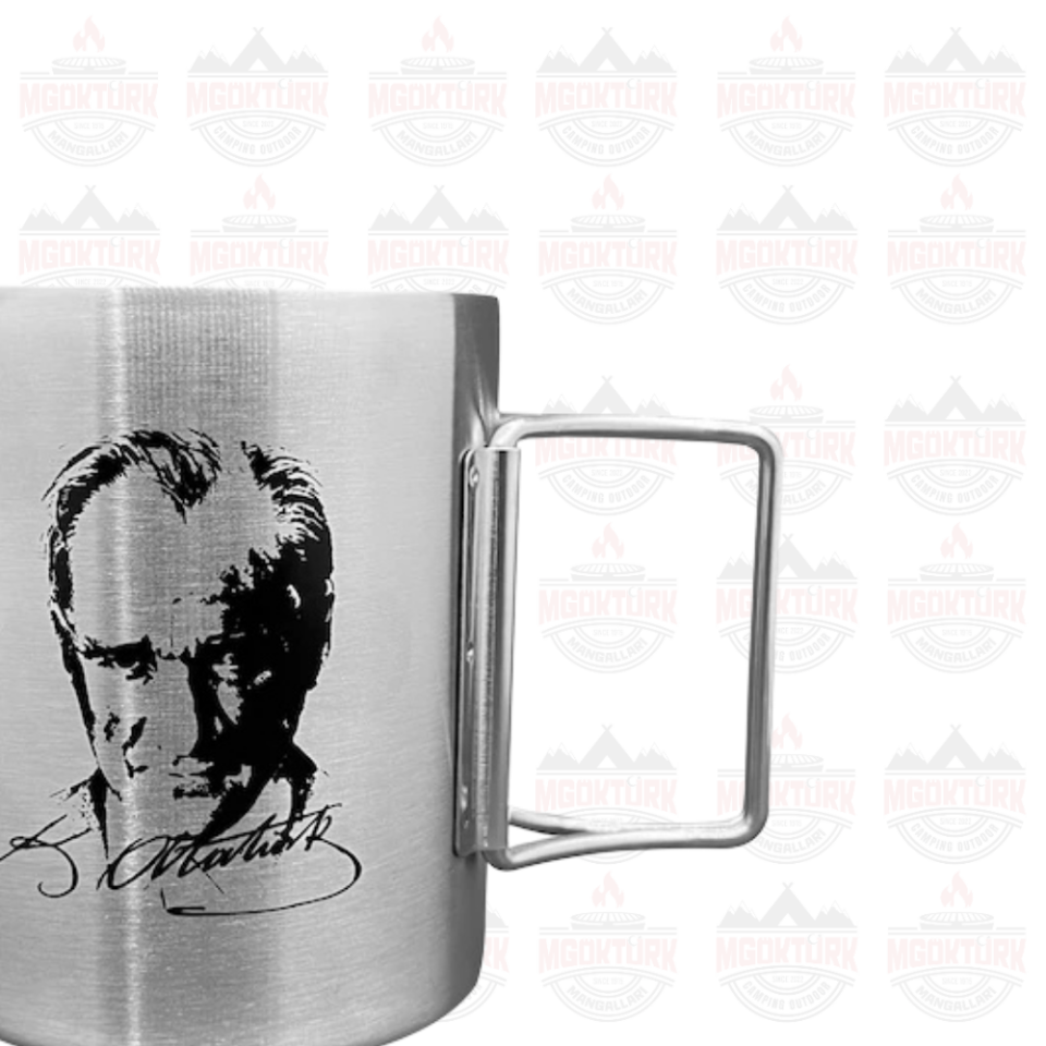 KATLANIR SAPLI ÇELİK KUPA 180 ML ATATÜRK