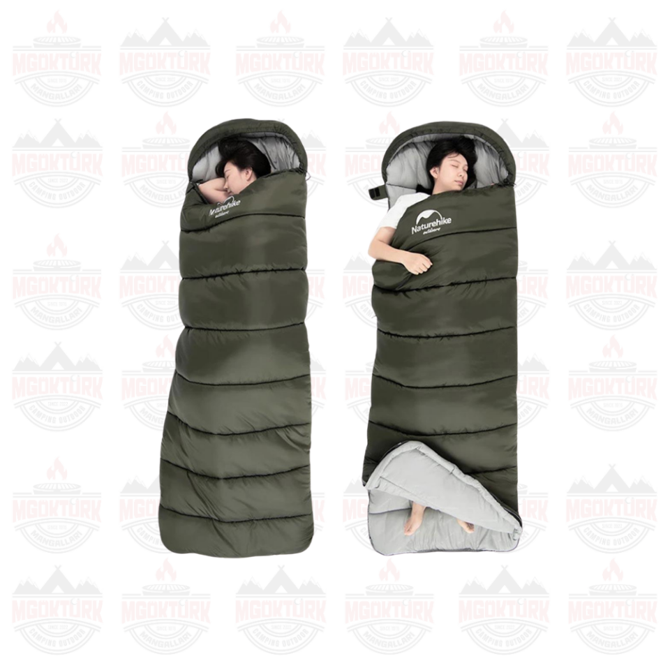 Naturehike U150 Zarf Tarzı Kapüşonlu Uyku Tulumu -6°C