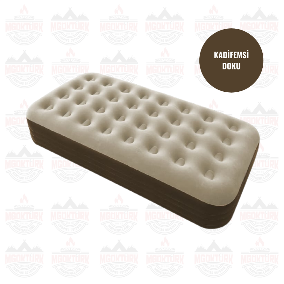 CAMPOUT YÜKSEK ÇİFT KİŞİLİK ŞİŞME YATAK KREM