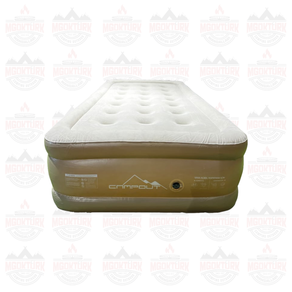 CAMPOUT YÜKSEK ÇİFT KİŞİLİK ŞİŞME YATAK KREM