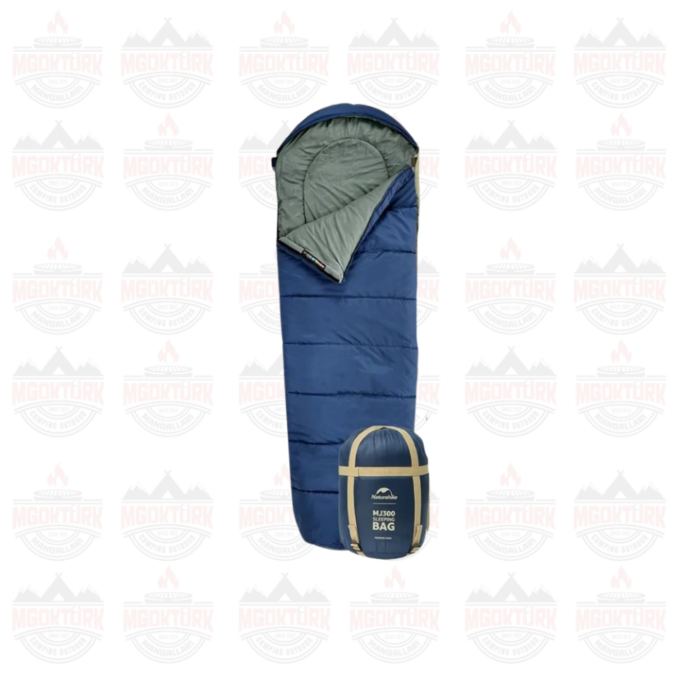 Naturehike MJ600 Mumya Tipi Pamuklu Uyku Tulumu Mavi