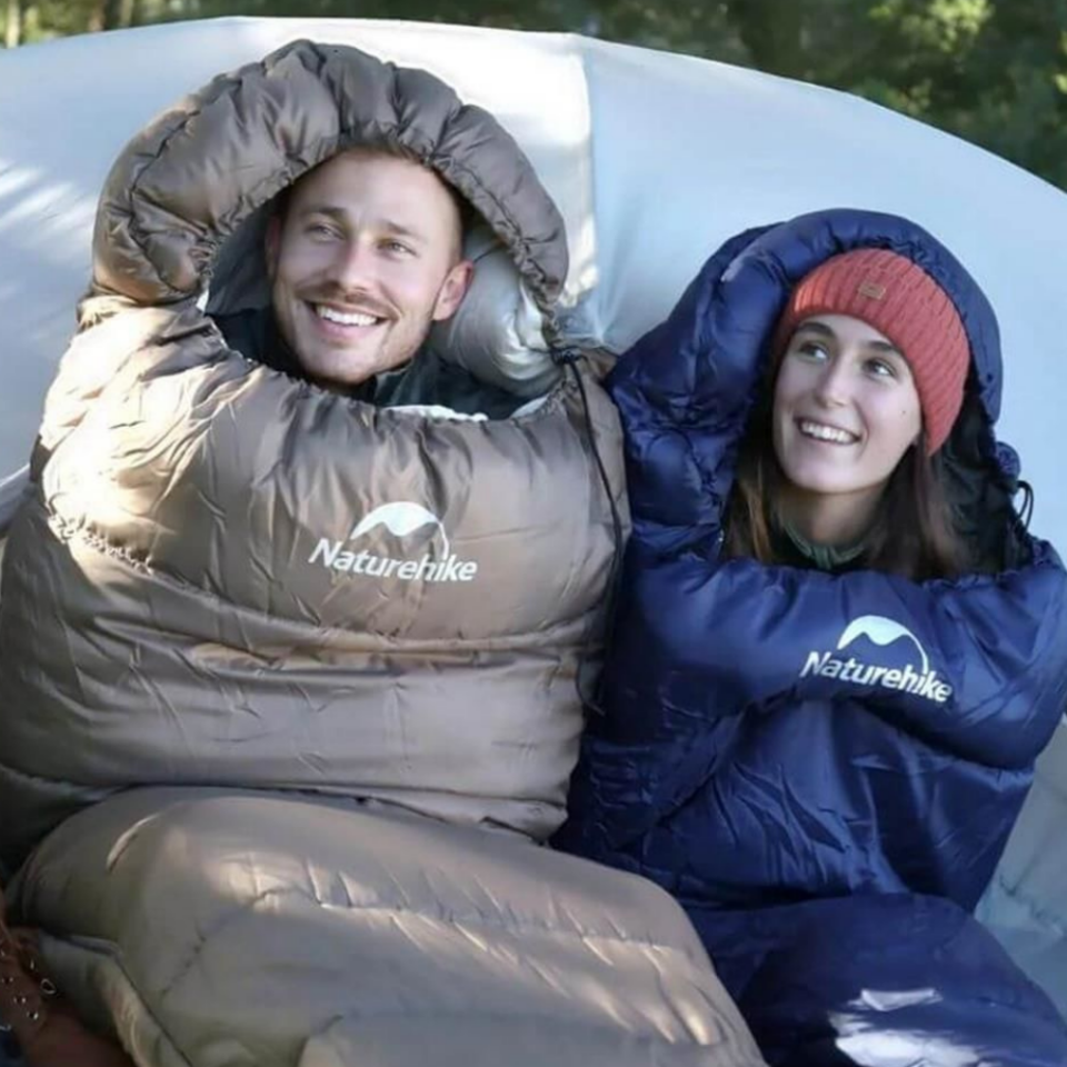 Naturehike MJ600 Mumya Tipi Pamuklu Uyku Tulumu Mavi