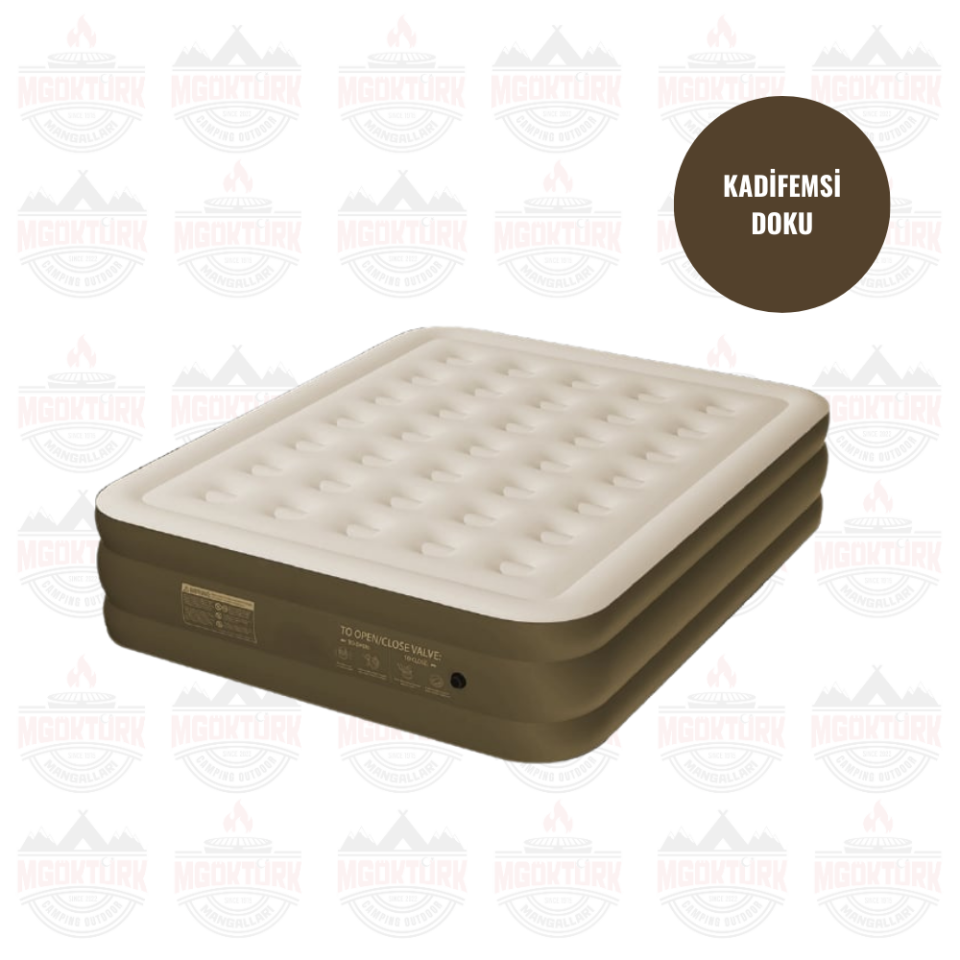 CAMPOUT YÜKSEK ÇİFT KİŞİLİK ŞİŞME YATAK KREM