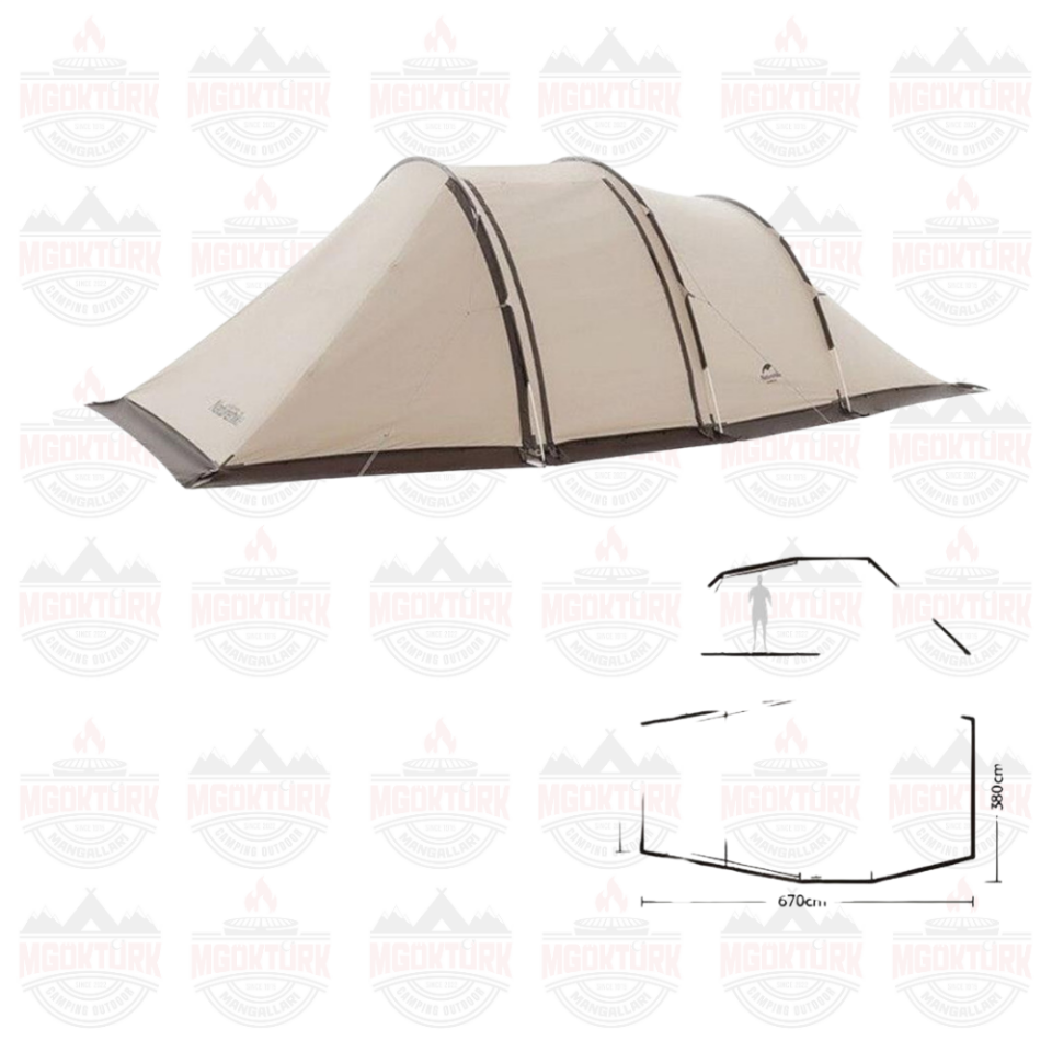 Naturehike Cloud Vessel UPF50+ Snow Skirt 4-6 Kişilik Tünel Çadır