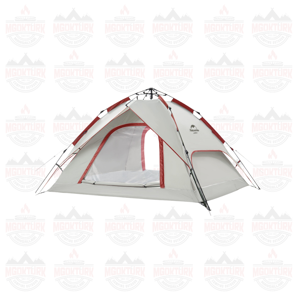 Naturehike 4 Kişilik Otomatik Kamp Çadırı Gri/Kırmızı