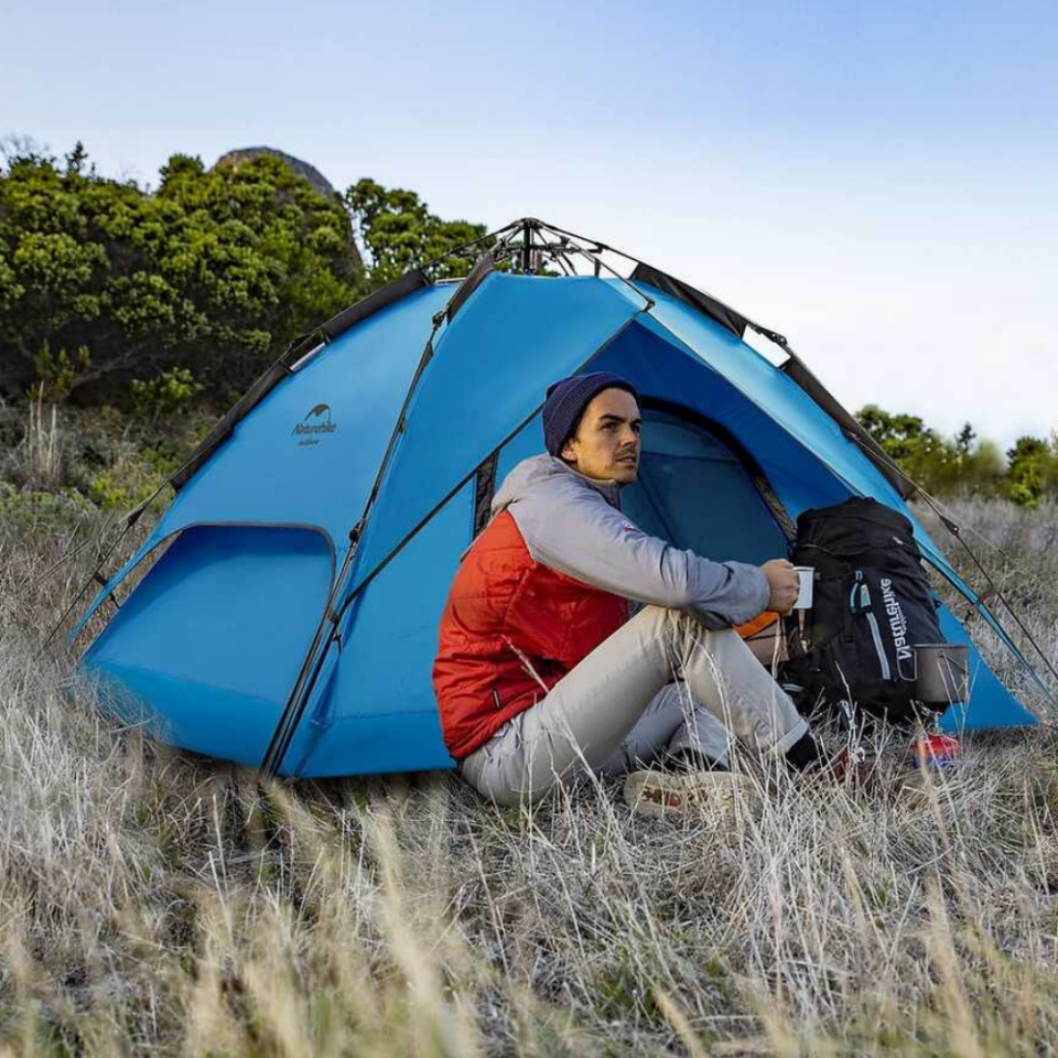 Naturehike 4 Kişilik Otomatik Kamp Çadırı Mavi