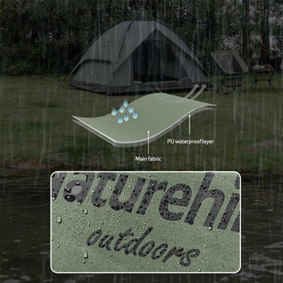 Naturehike 3 Kişilik Otomatik Kamp Çadırı Gri/Yeşil