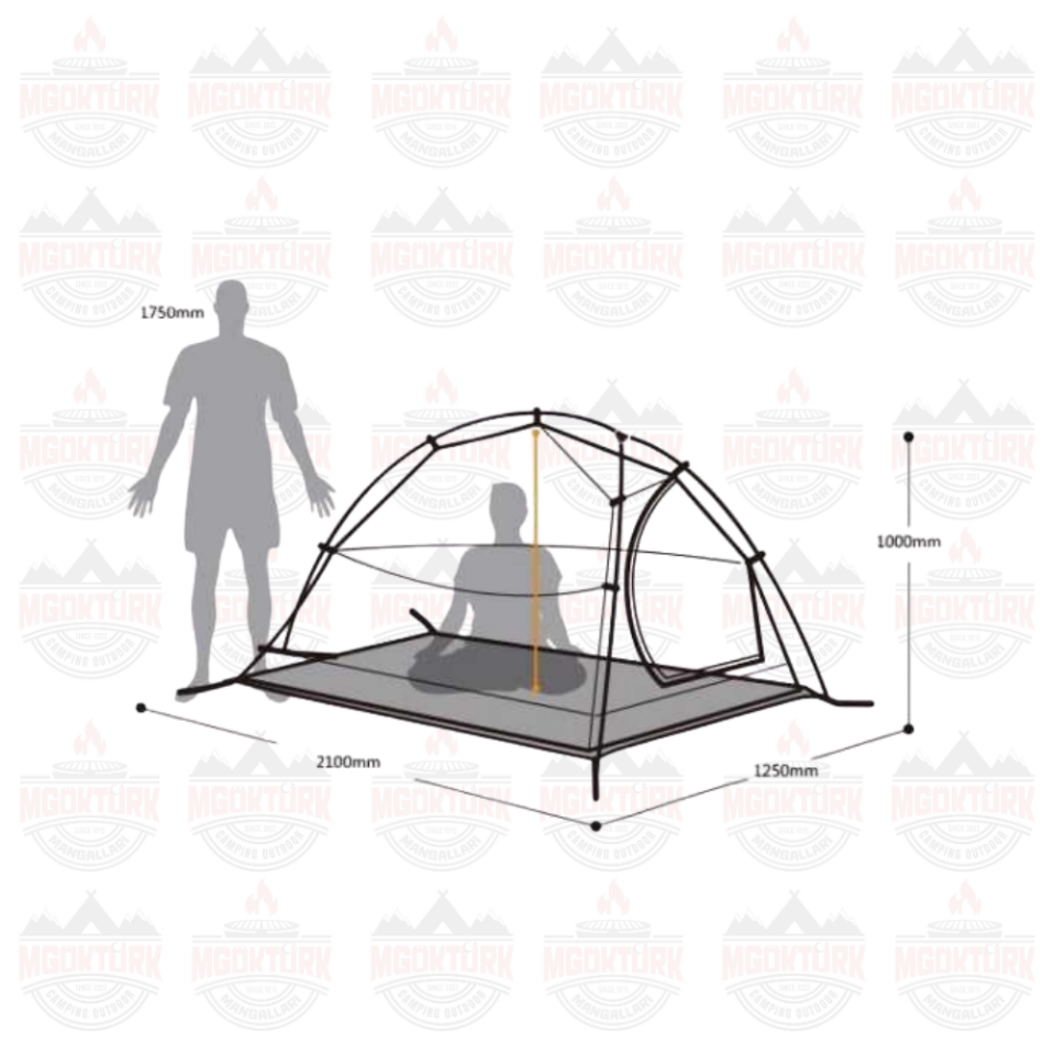 Naturehike Cloud UP-2 Ultralight 2 Kişilik Kamp Çadırı Turuncu