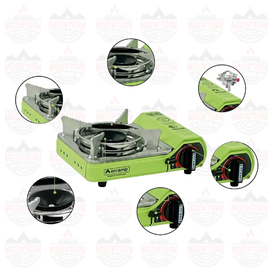 TEKLİ MİNİ PORTATİF OCAK YEŞİL
