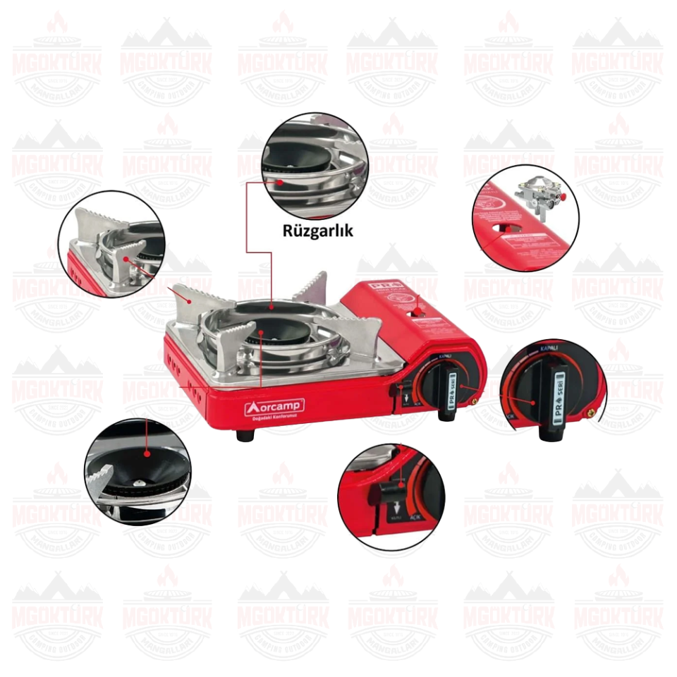 TEKLİ MİNİ PORTATİF OCAK KIRMIZI