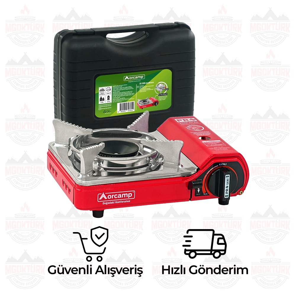 TEKLİ MİNİ PORTATİF OCAK KIRMIZI