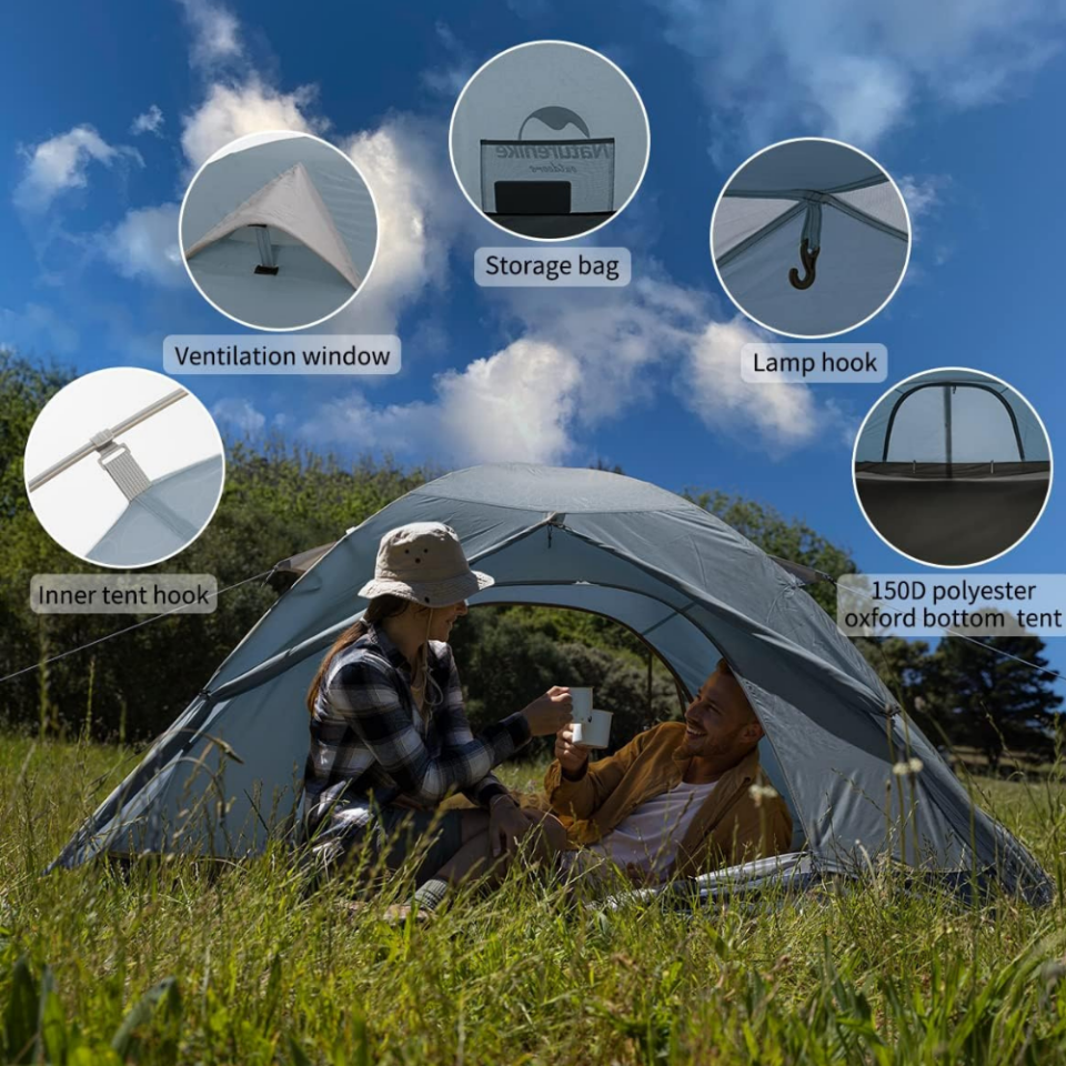 Naturehike P-Serisi 3 Kişilik Kamp Çadırı Storm Blue