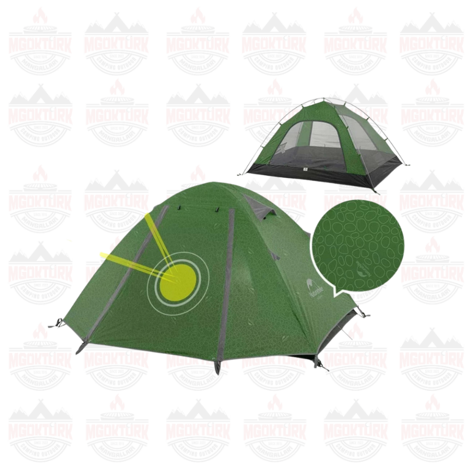 Naturehike P-Serisi 2 Kişilik Kamp Çadırı Haki