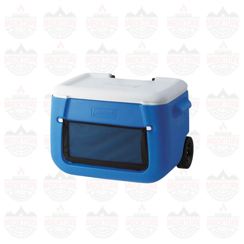 Coleman Poly-Lite Wheeled Mesh 50 QT Tekerlekli Soğutucu Buzluk 47.3 Lt