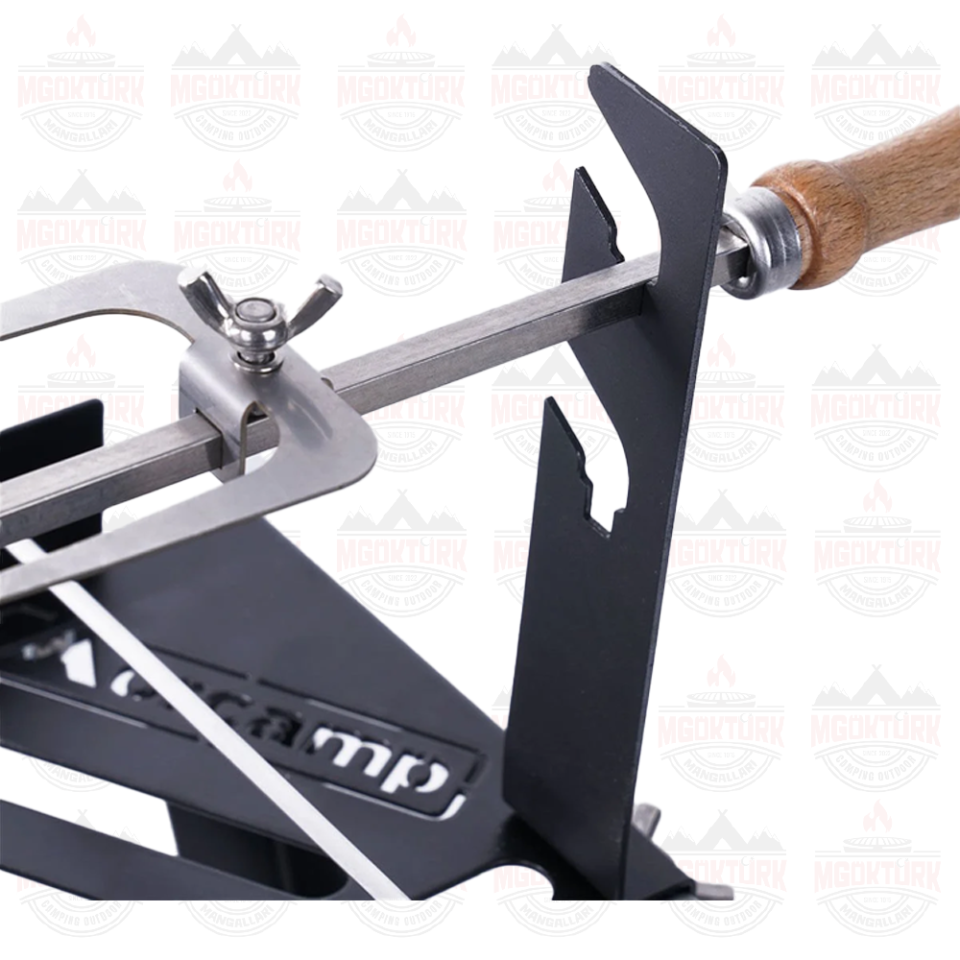 GRİLON ATEŞ ÜSTÜ IZGARA ŞİŞ PİLİÇ ÇEVİRME APARATLI