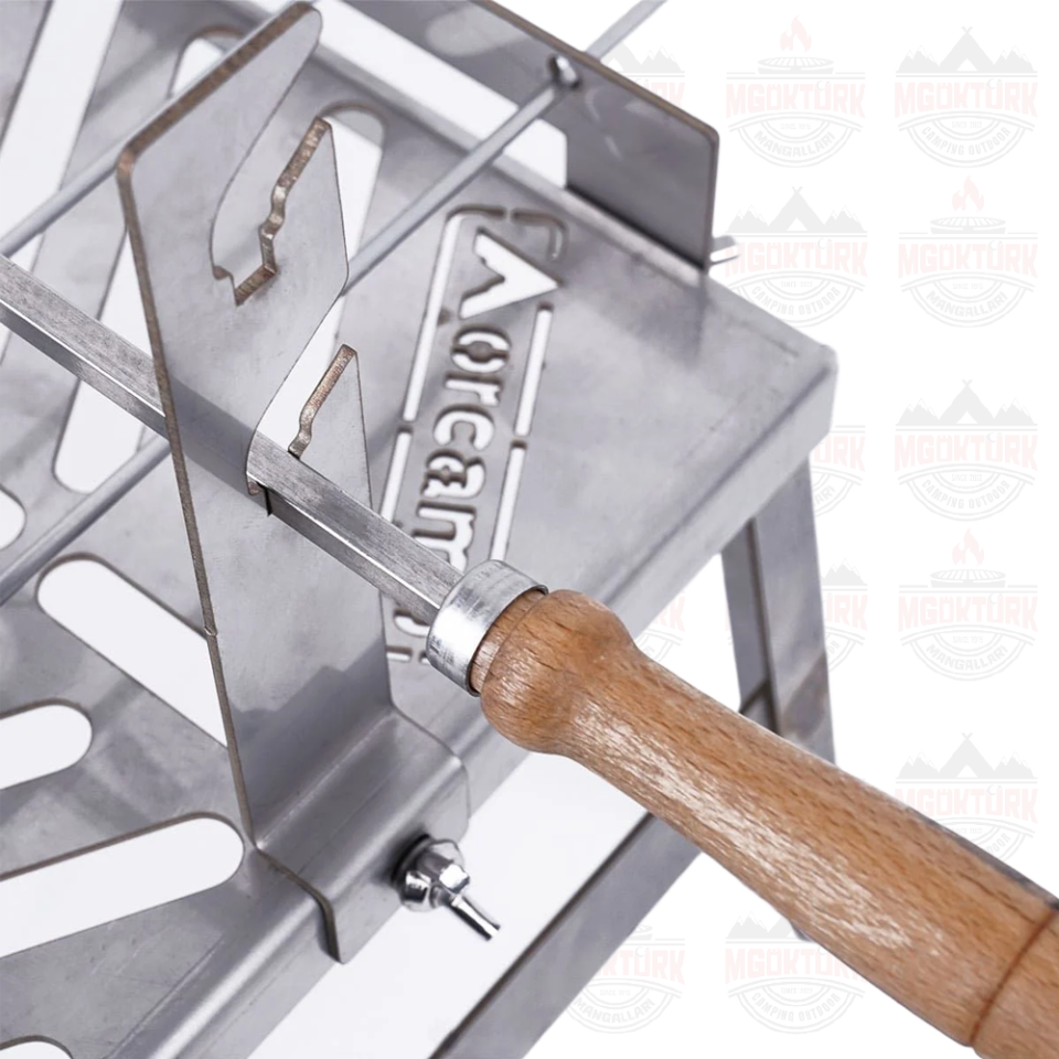 STOVO ATEŞ ÜSTÜ IZGARA ŞİŞ PİLİÇ ÇEVİRME APARATI
