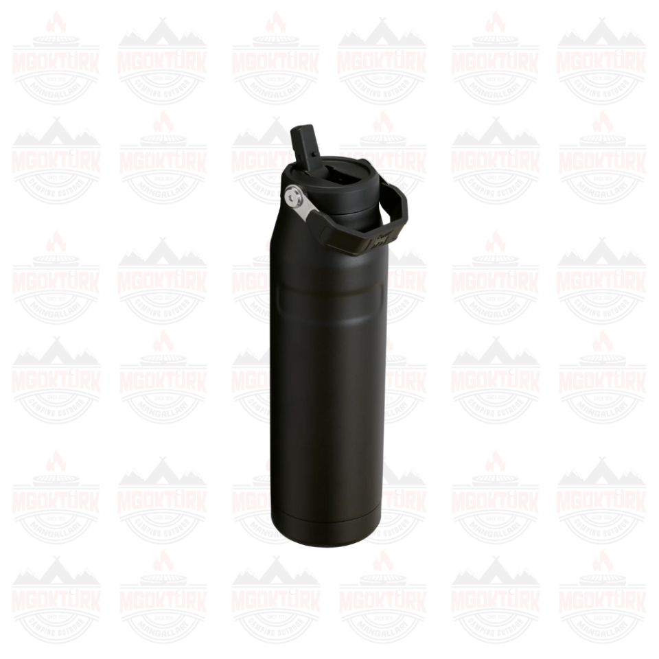 The IceFlow™ Bottle Flip Straw 2.0 0.07L / 24oz Black 2.0