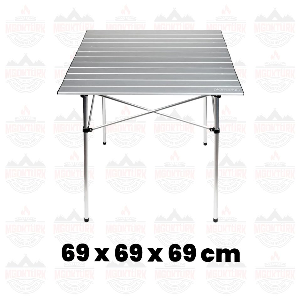 KATLANABİLİR ALÜMİNYUM KAMP MASASI 70X70X70X