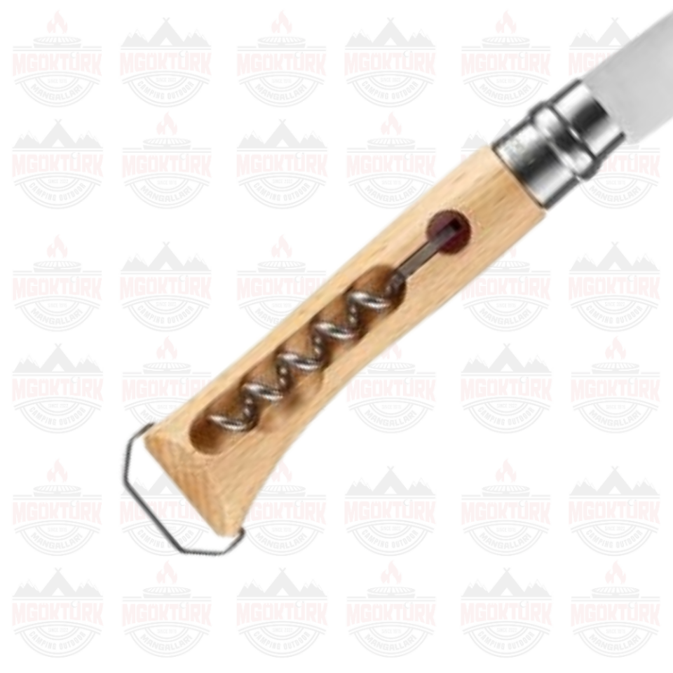 N°10 Corkscrew Knife Folding 3.92'' Satin Clip Çakı