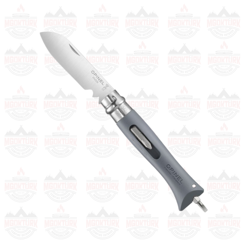 Opinel N°9 DIY Grey - Çok Fonksiyonlu Çakı Gri