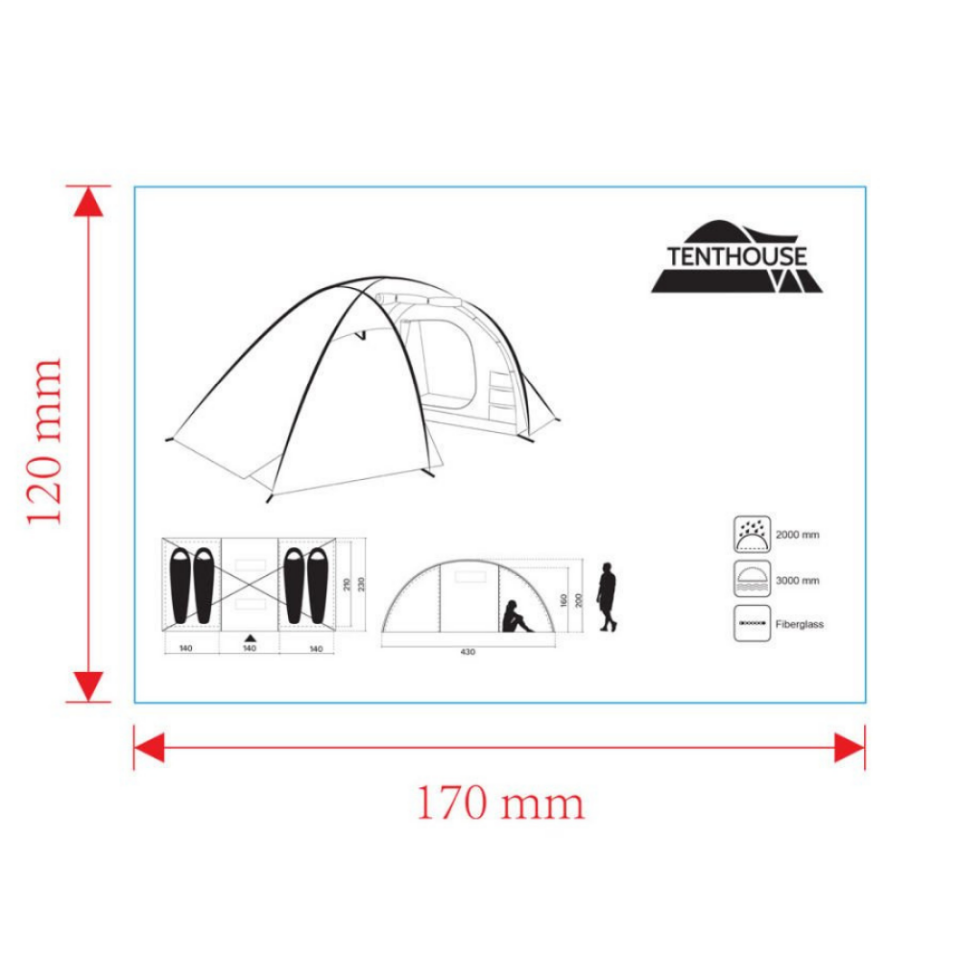 Tenthouse Fun 4 Kişilik Yüksek Çadır