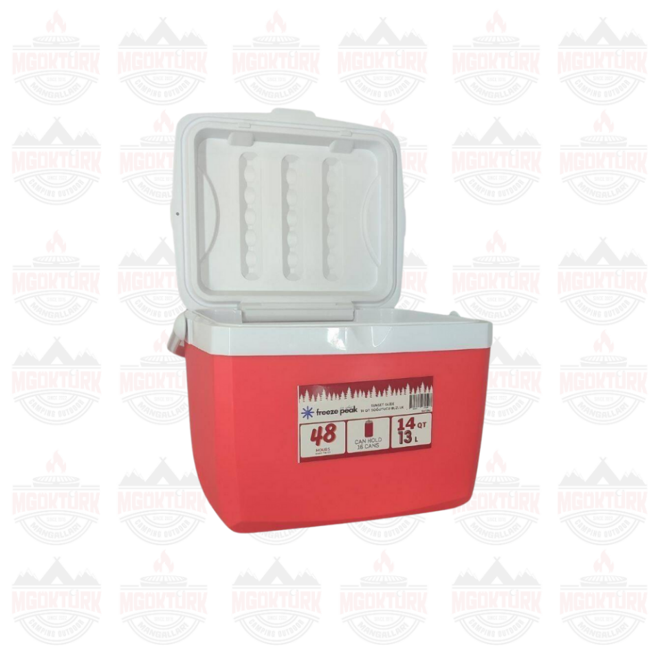 Freeze Peak Sunset Glide 14 QT Soğutucu Buzluk 13 Litre Kırmızı