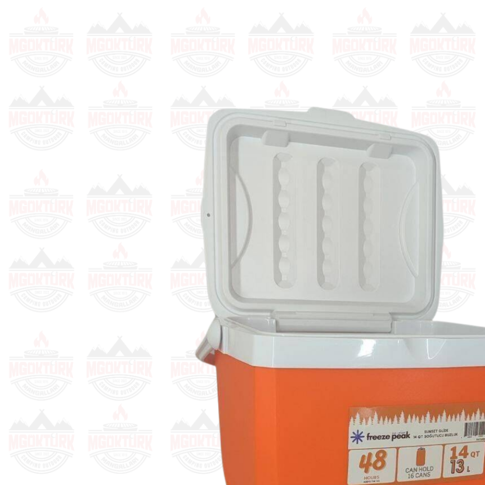 Freeze Peak Sunset Glide 14 QT Soğutucu Buzluk 13 Litre Turuncu