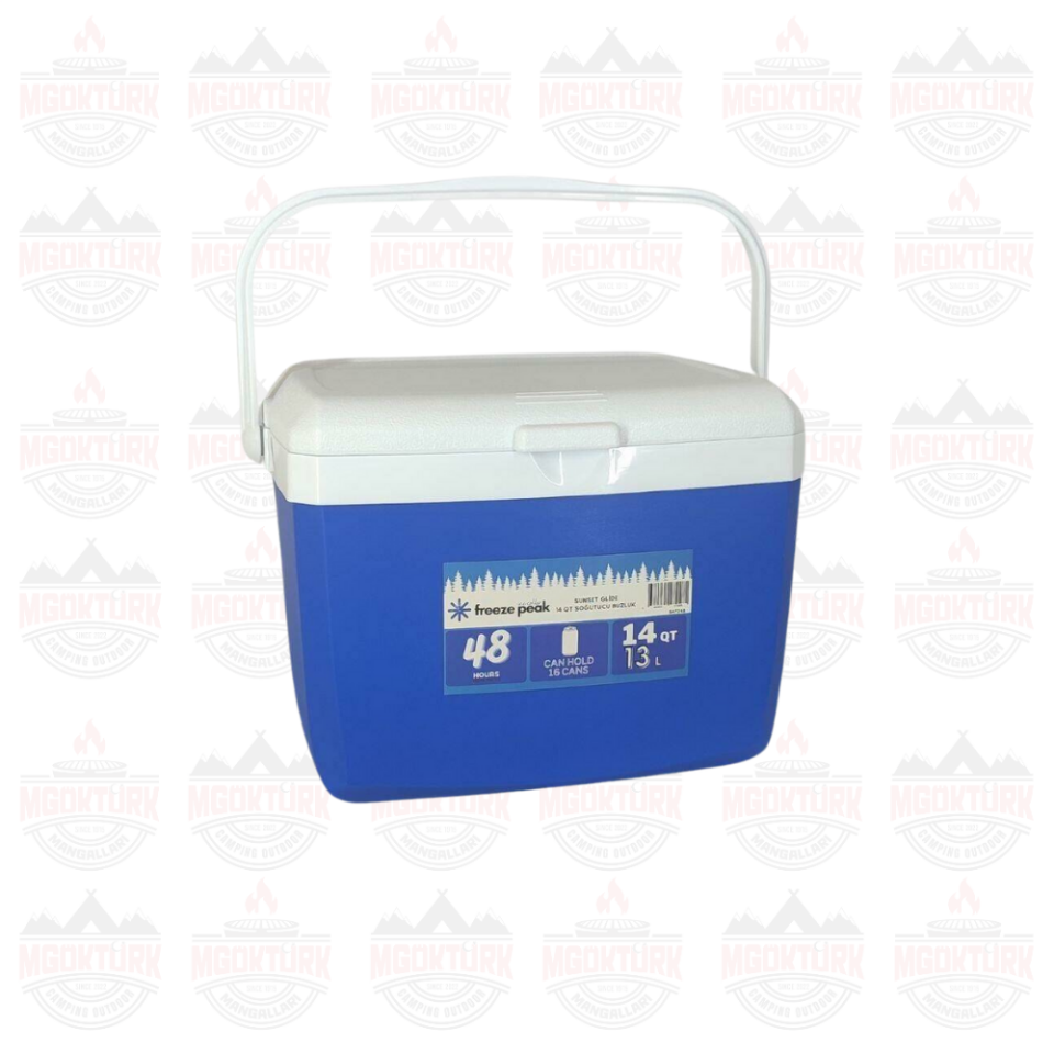 Freeze Peak Sunset Glide 14 QT Soğutucu Buzluk 13 Litre Mavi