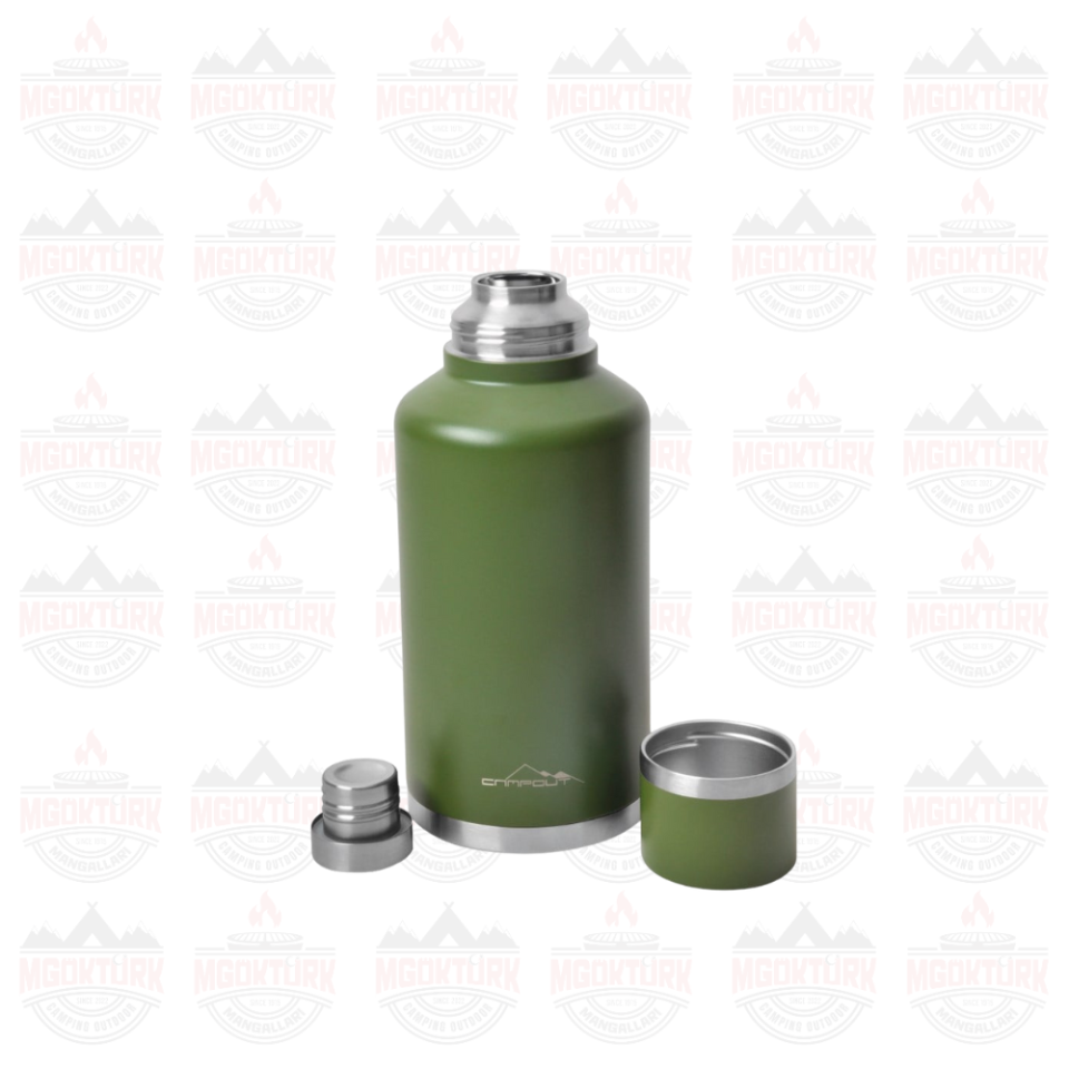 ÇİFT KATMANLI TERMOS YEŞİL 2000 ML