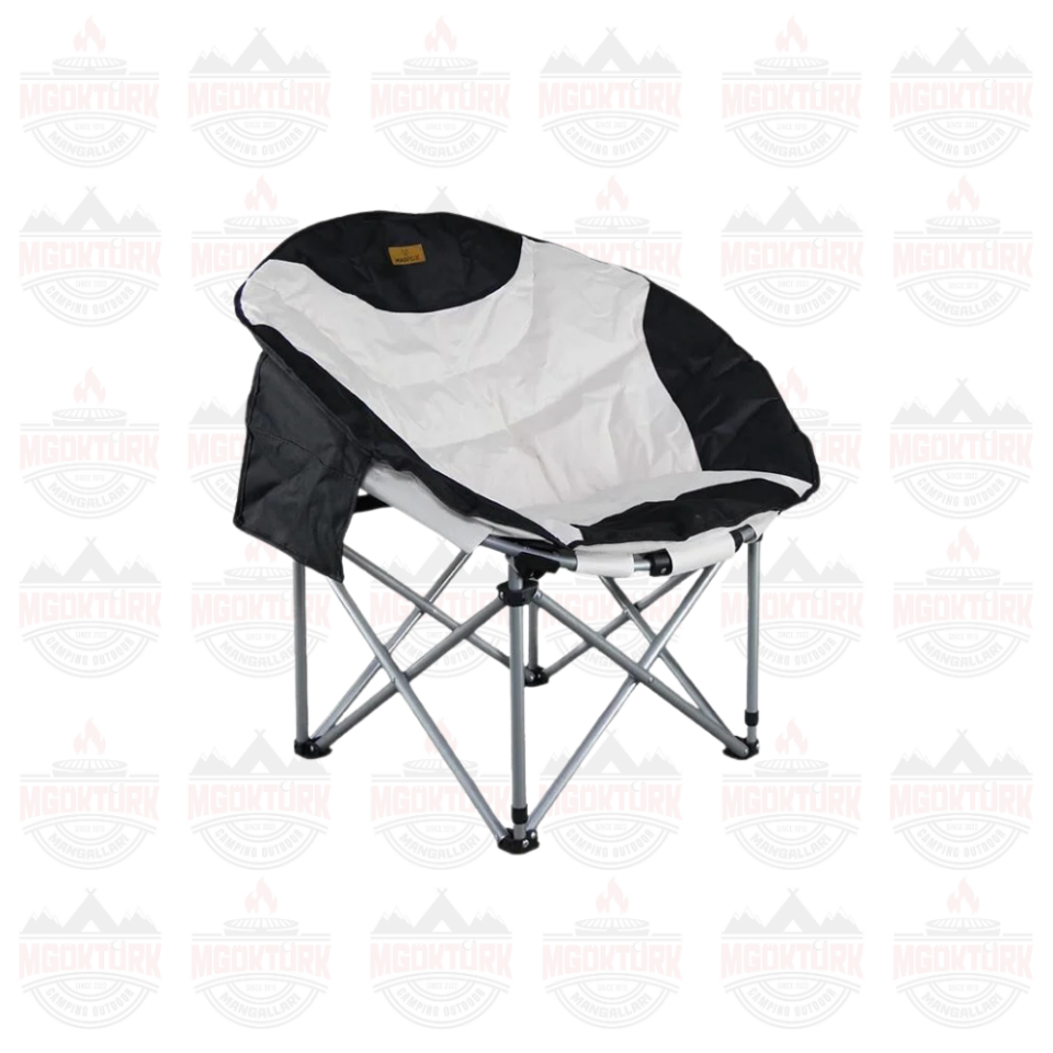Madfox Moonchair Deluxe Katlanır Kamp Sandalyesi Siyah/Gri