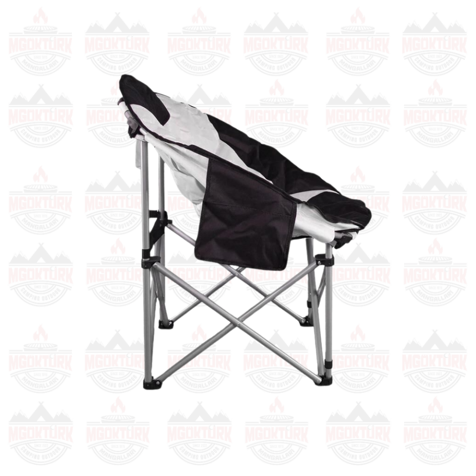 Madfox Moonchair Deluxe Katlanır Kamp Sandalyesi Siyah/Gri