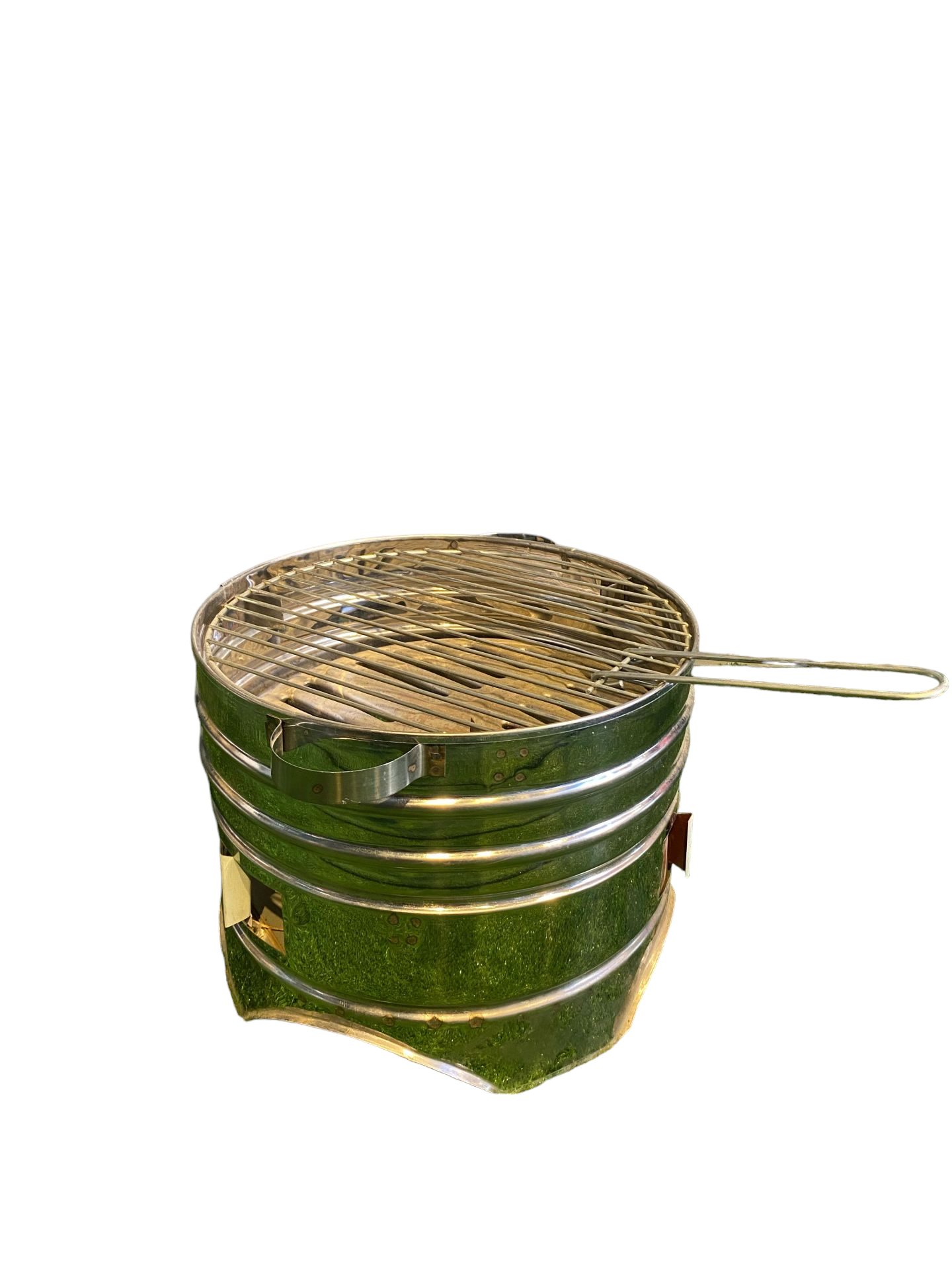 30 cm Krom 3 Kapaklı Yuvarlak Mangal