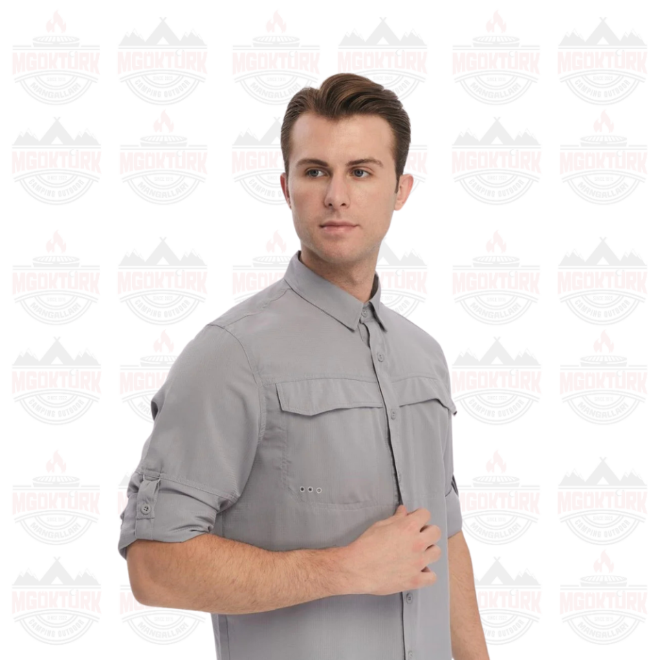 FreeCamp Novella Erkek Outdoor Gömlek Gri