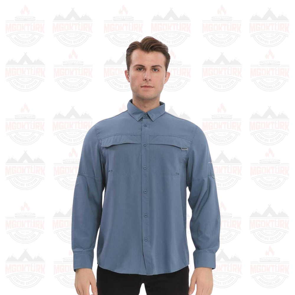 FreeCamp Novella Erkek Outdoor Gömlek Mavi