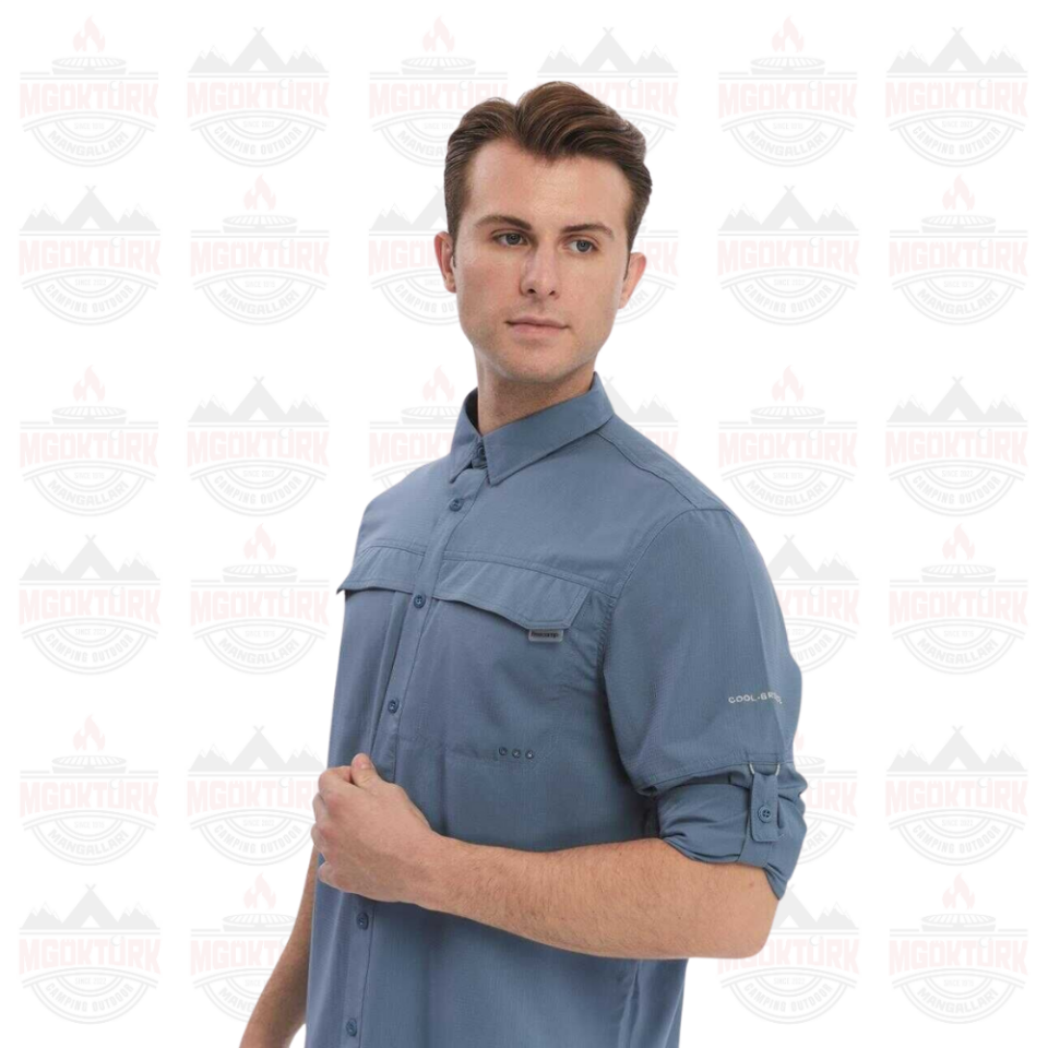 FreeCamp Novella Erkek Outdoor Gömlek Mavi