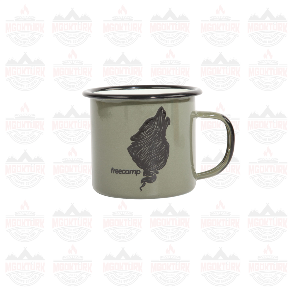 FreeCamp Campers Emaye Mug 350ml Yeşil