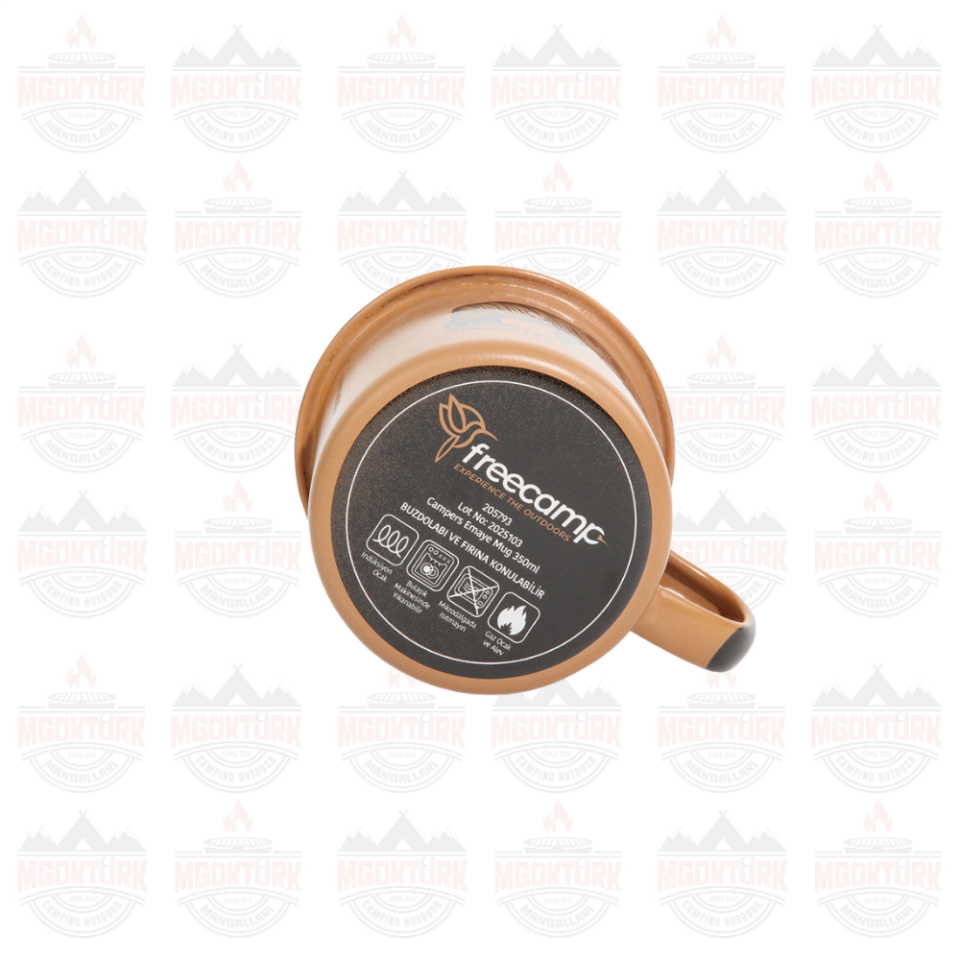 FreeCamp Campers Emaye Mug 350ml Bej
